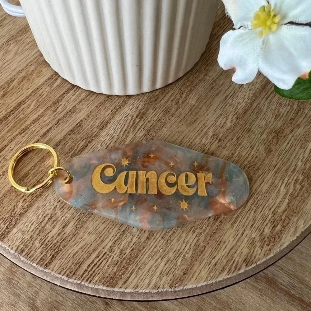 Cancer zodiac keychain